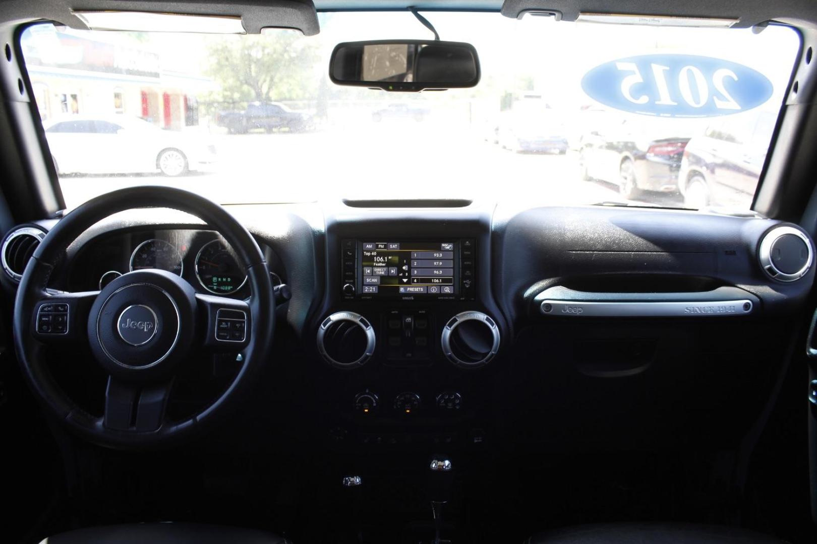2015 Gray Jeep Wrangler Unlimited Sahara 4WD (1C4BJWEGXFL) with an 3.6L V6 DOHC 24V FFV engine, located at 2401 E Main St., Grand Prairie, TX, 75050, (972) 262-4440, 32.748981, -96.969643 - Photo#13