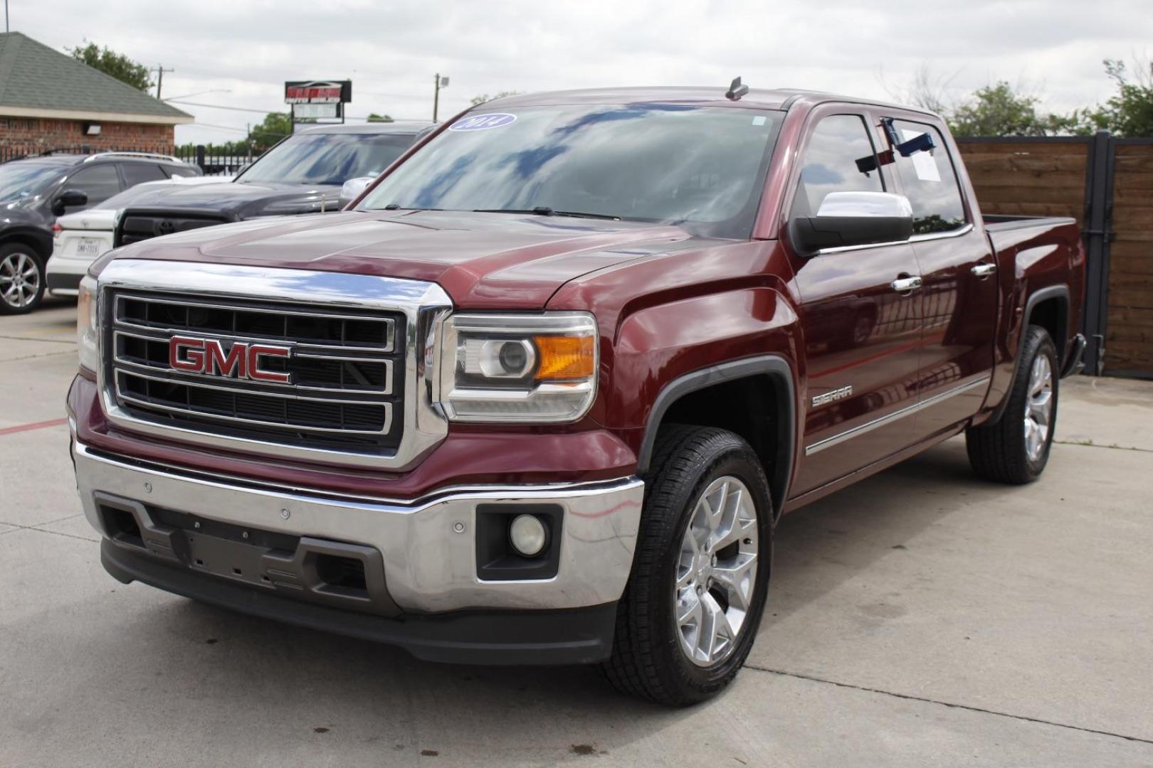 2014 Red GMC Sierra 1500 SLT (3GTU1VEC9EG) with an 5.3L engine, located at 2401 E Main St., Grand Prairie, TX, 75050, (972) 262-4440, 32.748981, -96.969643 - Photo#1
