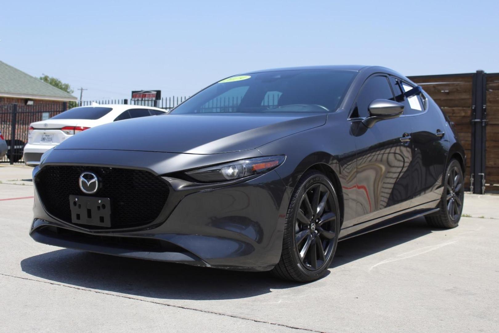 2019 Gray Mazda Mazda3 Hatchback Premium Package (JM1BPANM1K1) with an SKYACTIV-G 2.5L I-4 gasoline direct injection engine, located at 2401 E Main St., Grand Prairie, TX, 75050, (972) 262-4440, 32.748981, -96.969643 - Photo#1