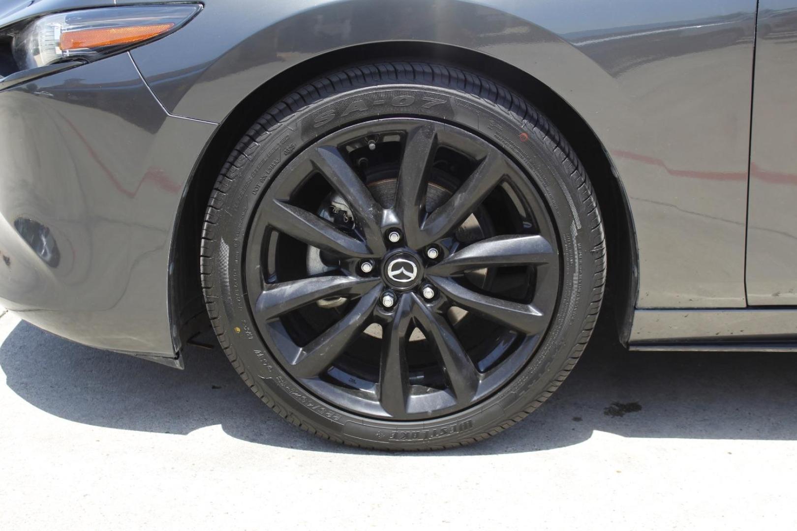2019 Gray Mazda Mazda3 Hatchback Premium Package (JM1BPANM1K1) with an SKYACTIV-G 2.5L I-4 gasoline direct injection engine, located at 2401 E Main St., Grand Prairie, TX, 75050, (972) 262-4440, 32.748981, -96.969643 - Photo#3