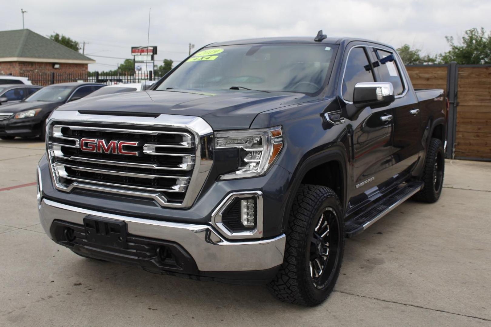 2019 Gray GMC Sierra 1500 SLT (3GTU9DED5KG) , located at 2401 E Main St., Grand Prairie, TX, 75050, (972) 262-4440, 32.748981, -96.969643 - Photo#1