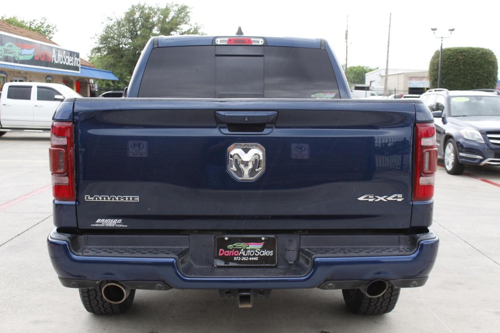 2020 Blue Ram 1500 Laramie Crew Cab 4x4 5'7 Box (1C6SRFJT3LN) , located at 2401 E Main St., Grand Prairie, TX, 75050, (972) 262-4440, 32.748981, -96.969643 - Photo#6
