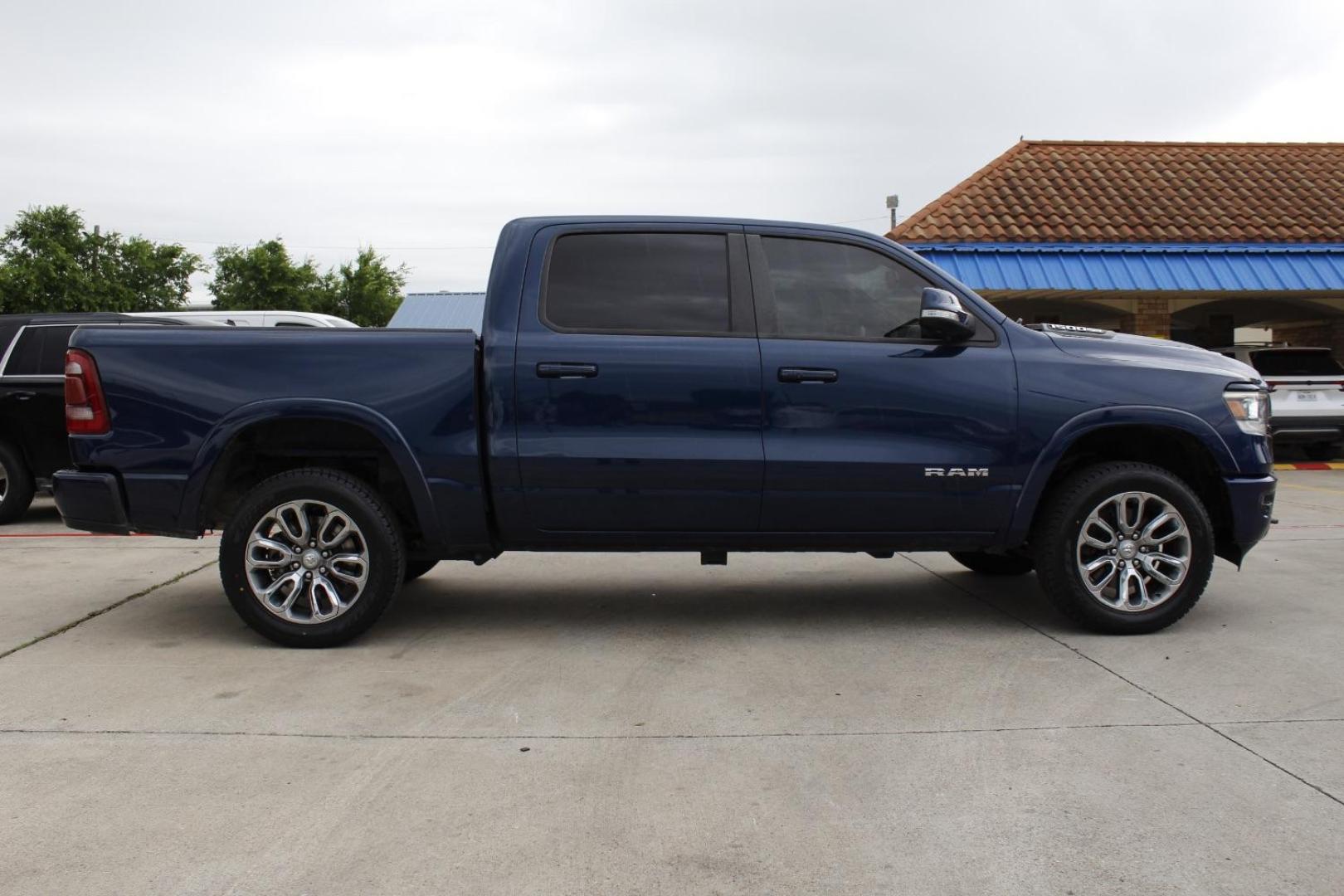 2020 Blue Ram 1500 Laramie Crew Cab 4x4 5'7 Box (1C6SRFJT3LN) , located at 2401 E Main St., Grand Prairie, TX, 75050, (972) 262-4440, 32.748981, -96.969643 - Photo#10