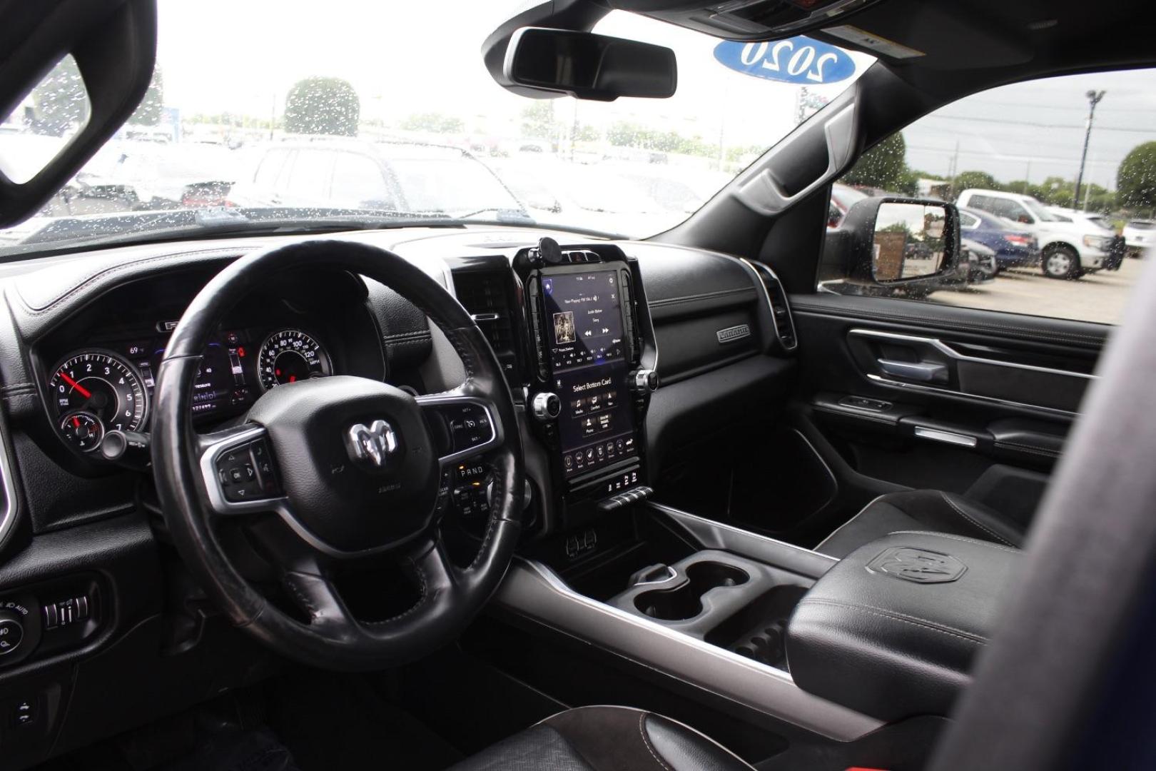 2020 Blue Ram 1500 Laramie Crew Cab 4x4 5'7 Box (1C6SRFJT3LN) , located at 2401 E Main St., Grand Prairie, TX, 75050, (972) 262-4440, 32.748981, -96.969643 - Photo#13