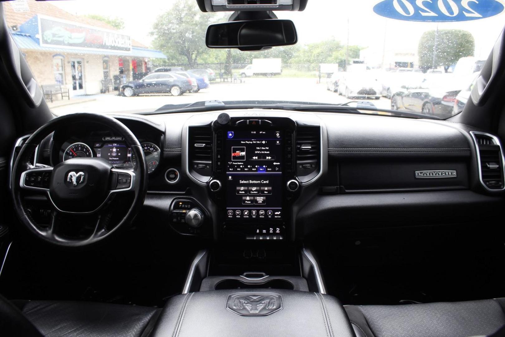 2020 Blue Ram 1500 Laramie Crew Cab 4x4 5'7 Box (1C6SRFJT3LN) , located at 2401 E Main St., Grand Prairie, TX, 75050, (972) 262-4440, 32.748981, -96.969643 - Photo#16