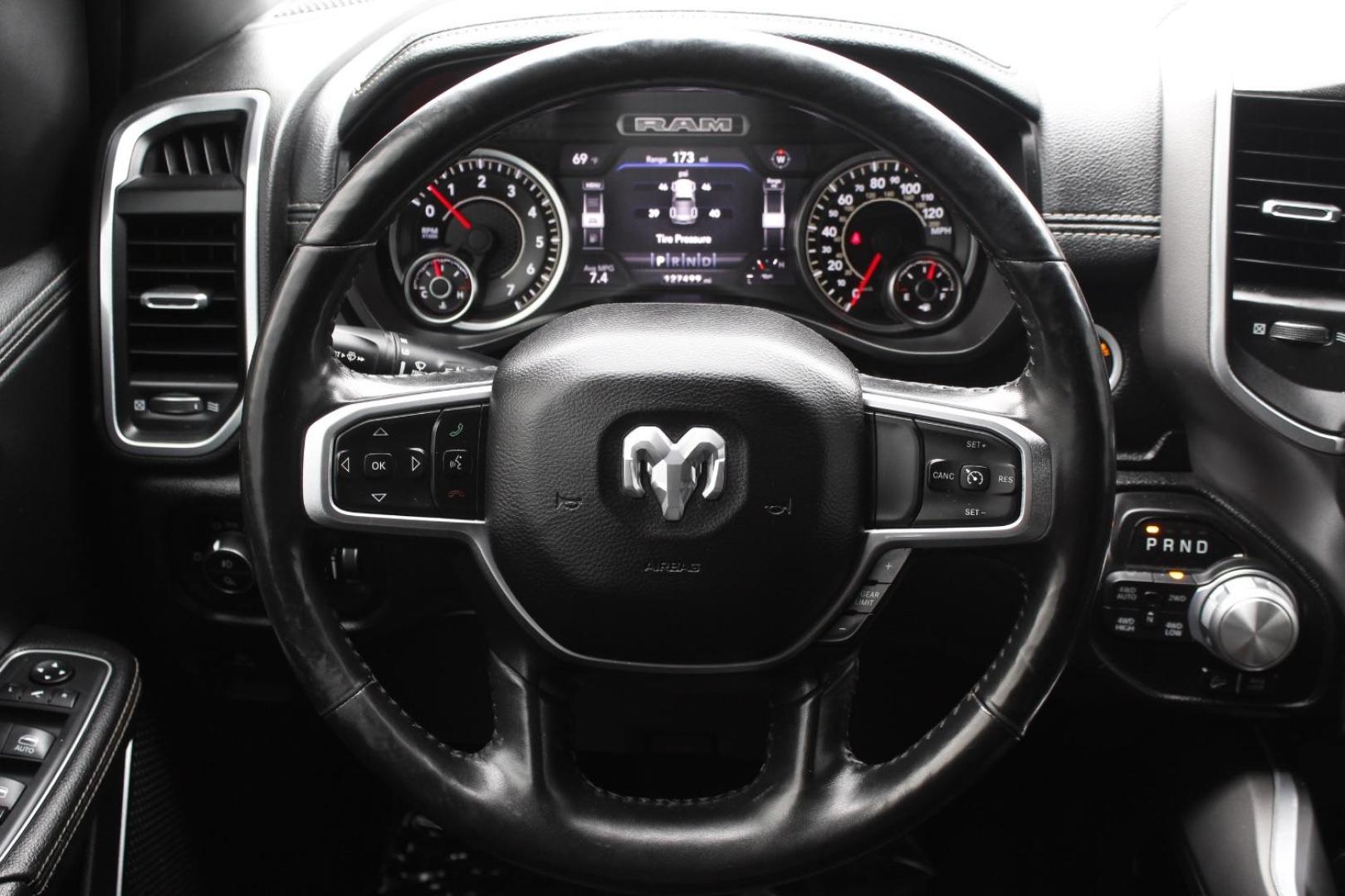 2020 Blue Ram 1500 Laramie Crew Cab 4x4 5'7 Box (1C6SRFJT3LN) , located at 2401 E Main St., Grand Prairie, TX, 75050, (972) 262-4440, 32.748981, -96.969643 - Photo#24