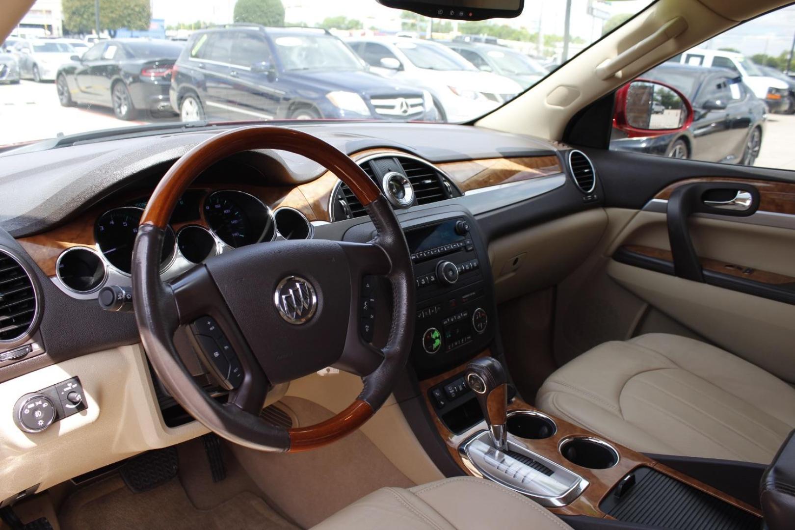 2012 Red Buick Enclave Leather (5GAKRCED7CJ) with an 3.6L V-6 gasoline direct injection engine, located at 2401 E Main St., Grand Prairie, TX, 75050, (972) 262-4440, 32.748981, -96.969643 - Photo#12