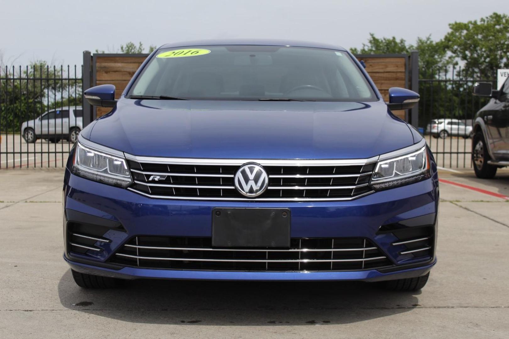 2016 Blue Volkswagen Passat 1.8T R-Line (1VWAT7A38GC) with an 1.8L I-4 gasoline direct injection engine, located at 2401 E Main St., Grand Prairie, TX, 75050, (972) 262-4440, 32.748981, -96.969643 - Photo#0