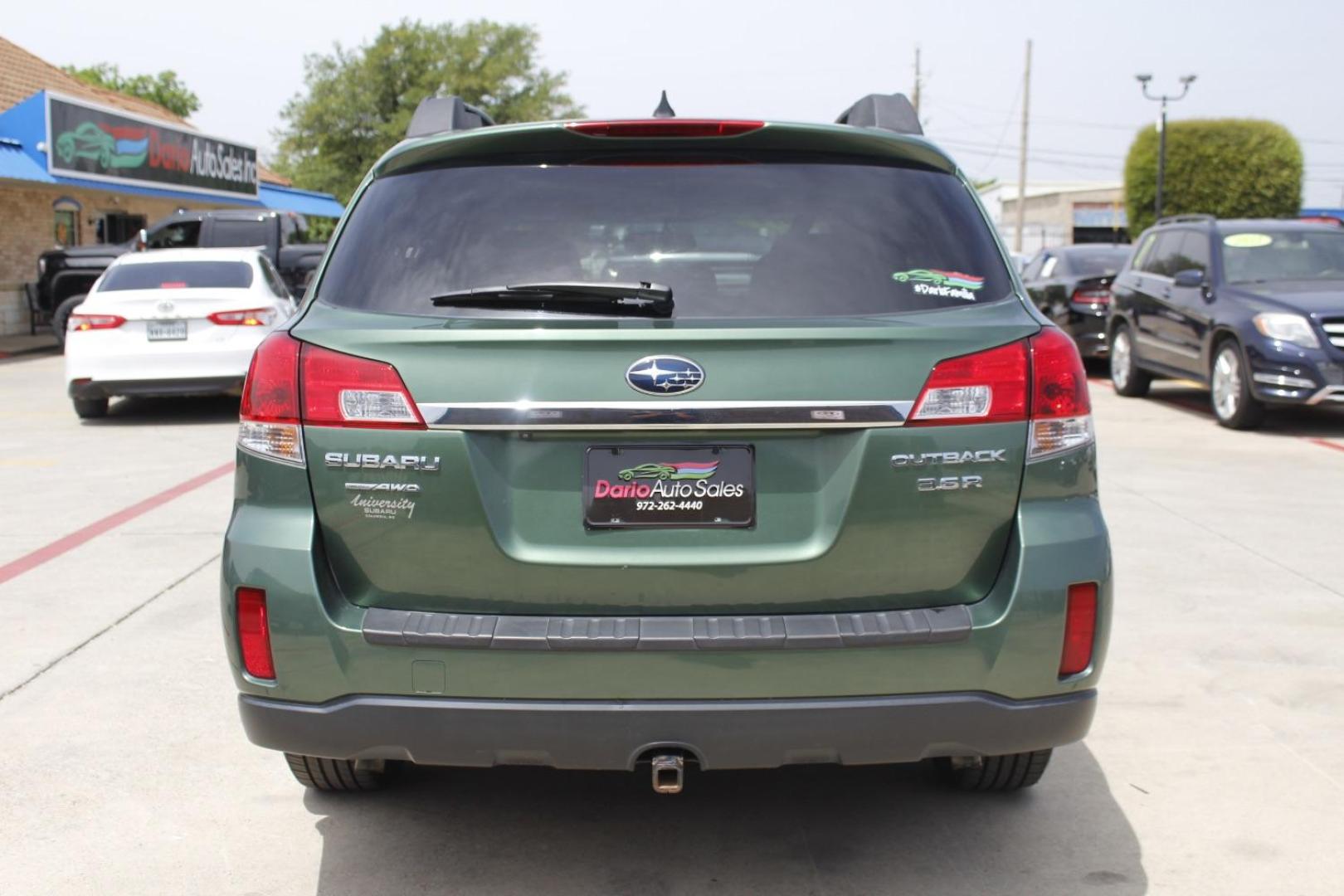 2011 Green Subaru Outback 3.6R Limited (4S4BREKC5B2) with an 3.6L H-6 DOHC engine, located at 2401 E Main St., Grand Prairie, TX, 75050, (972) 262-4440, 32.748981, -96.969643 - Photo#5