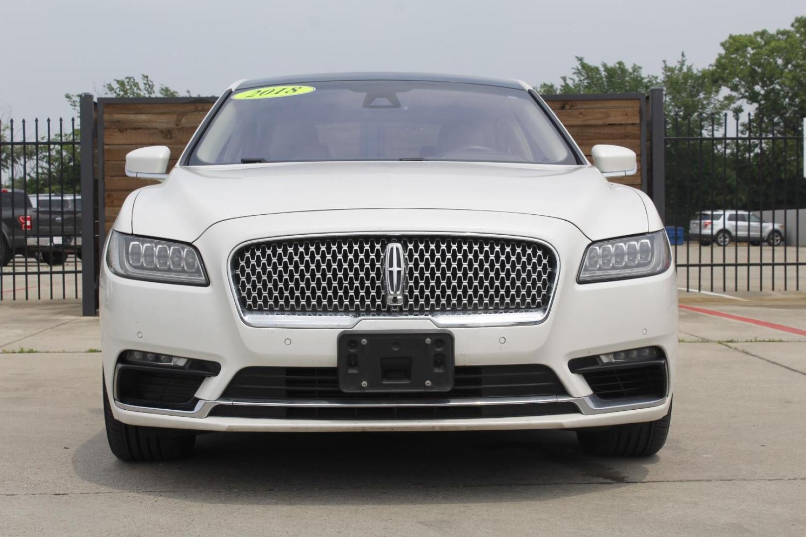 2018 White Lincoln Continental Reserve (1LN6L9RP3J5) with an EcoBoost 2.7L V-6 gasoline direct injection engine, located at 2401 E Main St., Grand Prairie, TX, 75050, (972) 262-4440, 32.748981, -96.969643 - Photo#0