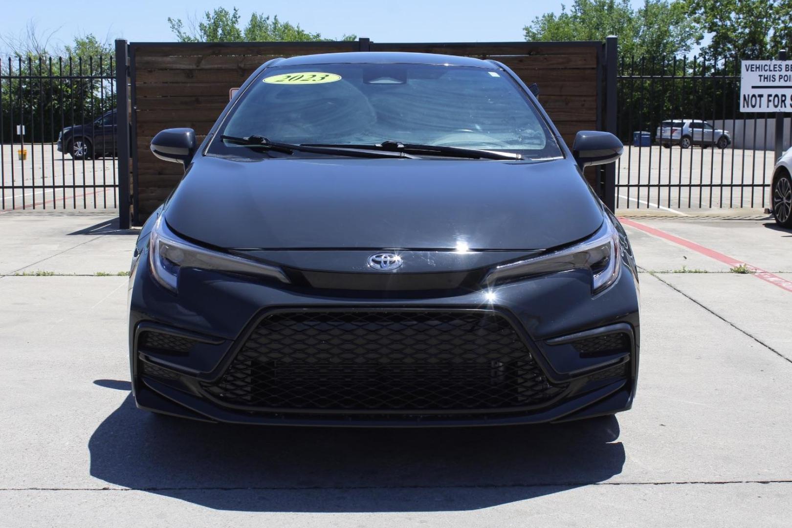 2023 Black Toyota Corolla SE (5YFS4MCE2PP) with an Dynamic Force 2L I-4 port/direct injection engine, located at 2401 E Main St., Grand Prairie, TX, 75050, (972) 262-4440, 32.748981, -96.969643 - Photo#0