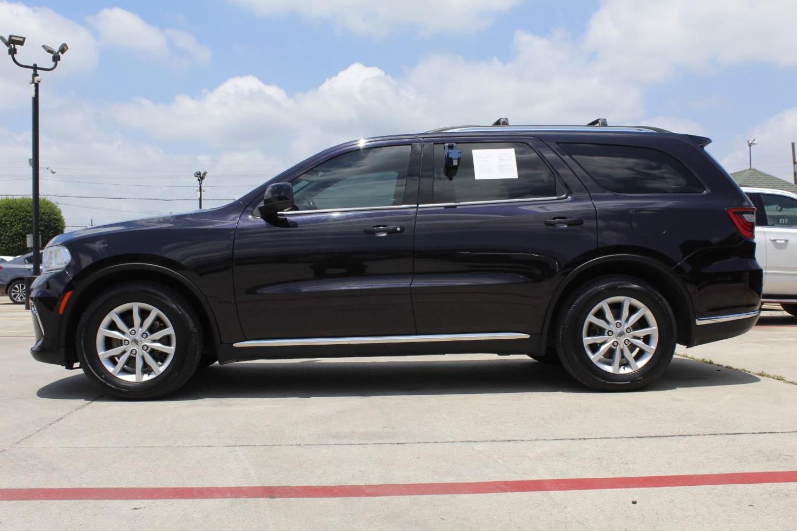 2021 Black Dodge Durango SXT Plus RWD (1C4RDHAG2MC) with an Pentastar 3.6L V-6 DOHC engine, located at 2401 E Main St., Grand Prairie, TX, 75050, (972) 262-4440, 32.748981, -96.969643 - Photo#2