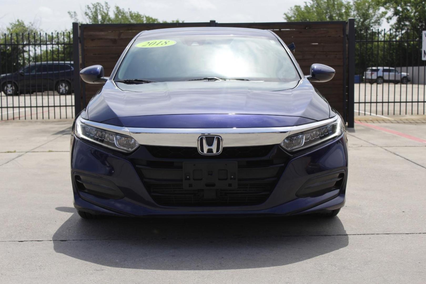 2018 Blue Honda Accord LX (1HGCV1F18JA) with an 1.5L I-4 gasoline direct injection engine, located at 2401 E Main St., Grand Prairie, TX, 75050, (972) 262-4440, 32.748981, -96.969643 - Photo#0
