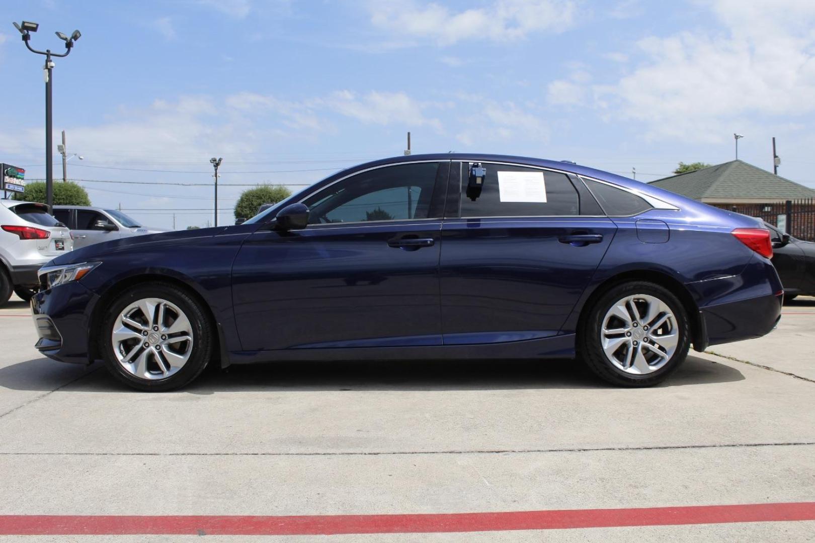 2018 Blue Honda Accord LX (1HGCV1F18JA) with an 1.5L I-4 gasoline direct injection engine, located at 2401 E Main St., Grand Prairie, TX, 75050, (972) 262-4440, 32.748981, -96.969643 - Photo#2