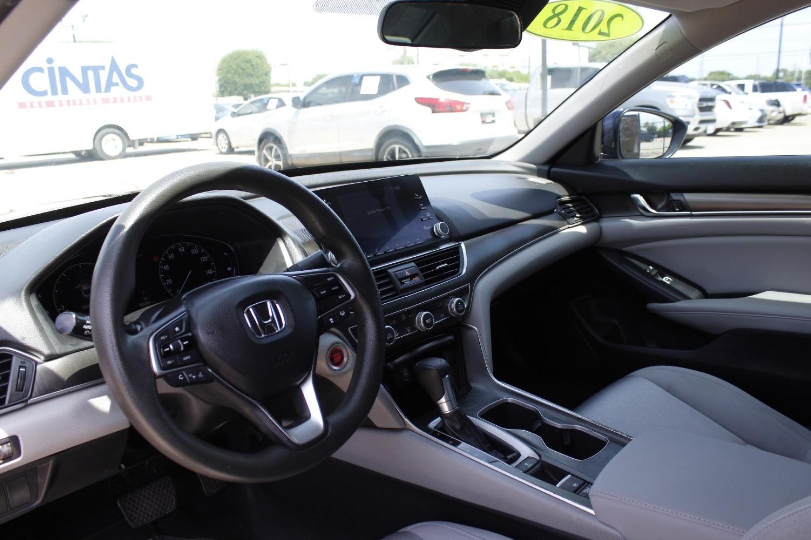 2018 Blue Honda Accord LX (1HGCV1F18JA) with an 1.5L I-4 gasoline direct injection engine, located at 2401 E Main St., Grand Prairie, TX, 75050, (972) 262-4440, 32.748981, -96.969643 - Photo#11