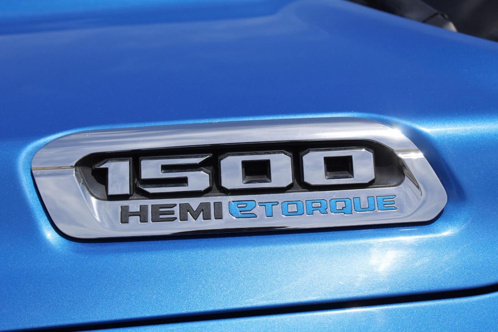 2021 BLUE Ram 1500 Lone Star Crew Cab 4x2 5'7 Box (1C6RREFT5MN) with an HEMI 5.7L V-8 variable valve control engine, located at 2401 E Main St., Grand Prairie, TX, 75050, (972) 262-4440, 32.748981, -96.969643 - Photo#2