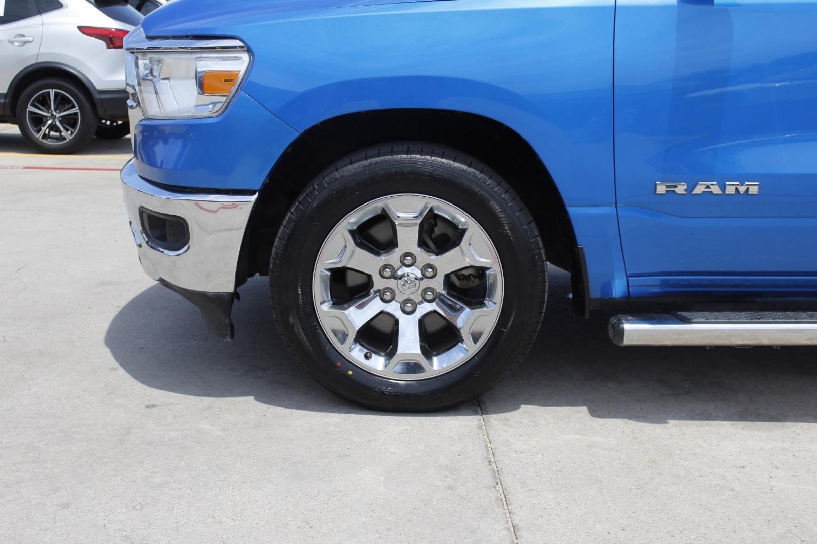 2021 BLUE Ram 1500 Lone Star Crew Cab 4x2 5'7 Box (1C6RREFT5MN) with an HEMI 5.7L V-8 variable valve control engine, located at 2401 E Main St., Grand Prairie, TX, 75050, (972) 262-4440, 32.748981, -96.969643 - Photo#4