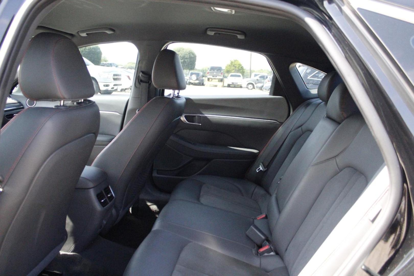 2020 Black Hyundai Sonata SEL Plus (5NPEJ4J24LH) with an Smartstream 1.6L I-4 port/direct injection engine, located at 2401 E Main St., Grand Prairie, TX, 75050, (972) 262-4440, 32.748981, -96.969643 - Photo#12