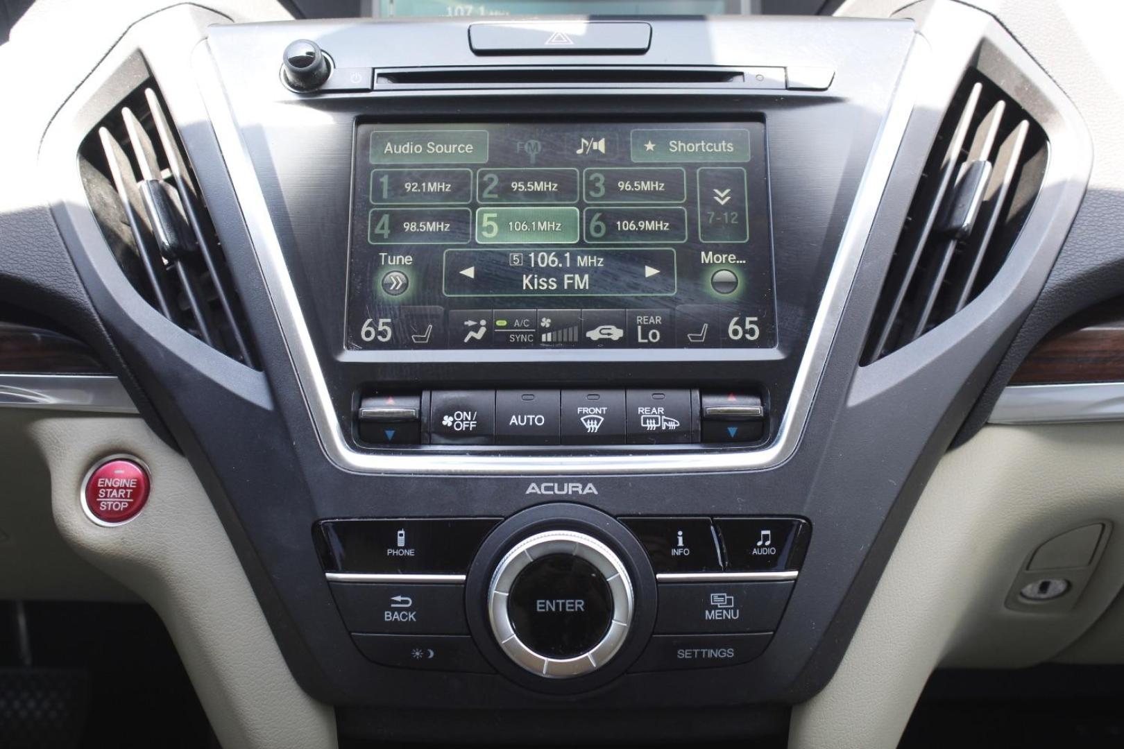 2016 White Acura MDX AcuraWatch Plus Package (5FRYD3H24GB) with an 3.5L V-6 gasoline direct injection engine, located at 2401 E Main St., Grand Prairie, TX, 75050, (972) 262-4440, 32.748981, -96.969643 - Photo#17