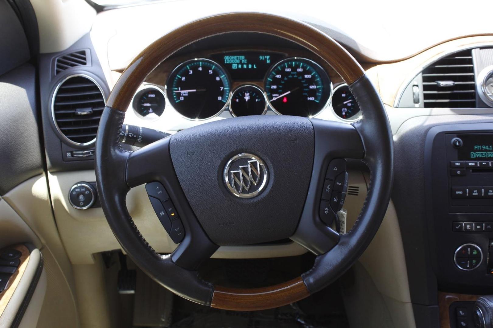 2012 White Buick Enclave Leather (5GAKRCED3CJ) with an 3.6L V-6 gasoline direct injection engine, located at 2401 E Main St., Grand Prairie, TX, 75050, (972) 262-4440, 32.748981, -96.969643 - Photo#22