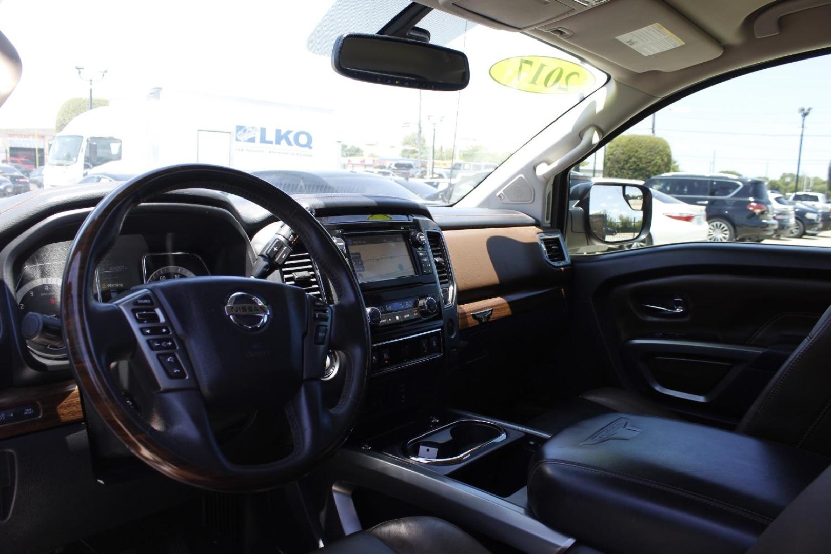 2017 Orange Nissan TITAN Platinum Reserve (1N6AA1E61HN) with an Endurance 5.6L V-8 gasoline direct injection engine, located at 2401 E Main St., Grand Prairie, TX, 75050, (972) 262-4440, 32.748981, -96.969643 - Photo#12