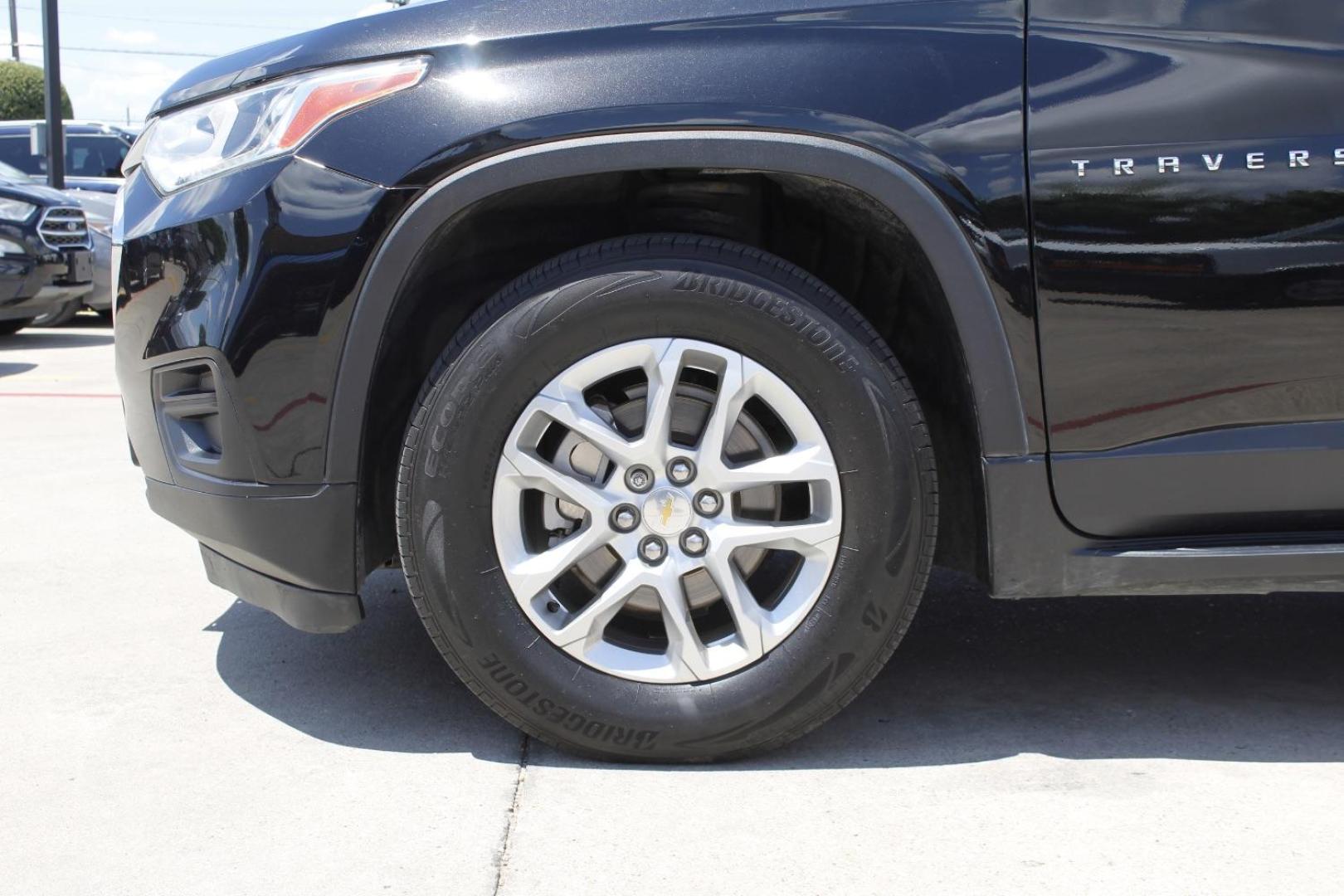 2019 Black Chevrolet Traverse LS (1GNERFKW4KJ) with an 3.6L V-6 gasoline direct injection engine, located at 2401 E Main St., Grand Prairie, TX, 75050, (972) 262-4440, 32.748981, -96.969643 - Photo#3