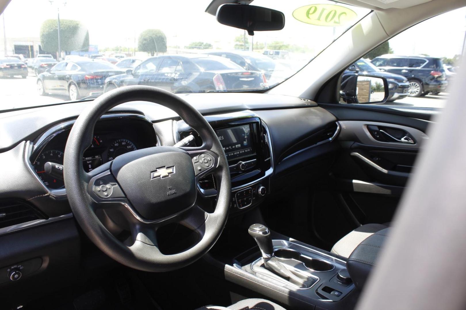 2019 Black Chevrolet Traverse LS (1GNERFKW4KJ) with an 3.6L V-6 gasoline direct injection engine, located at 2401 E Main St., Grand Prairie, TX, 75050, (972) 262-4440, 32.748981, -96.969643 - Photo#11