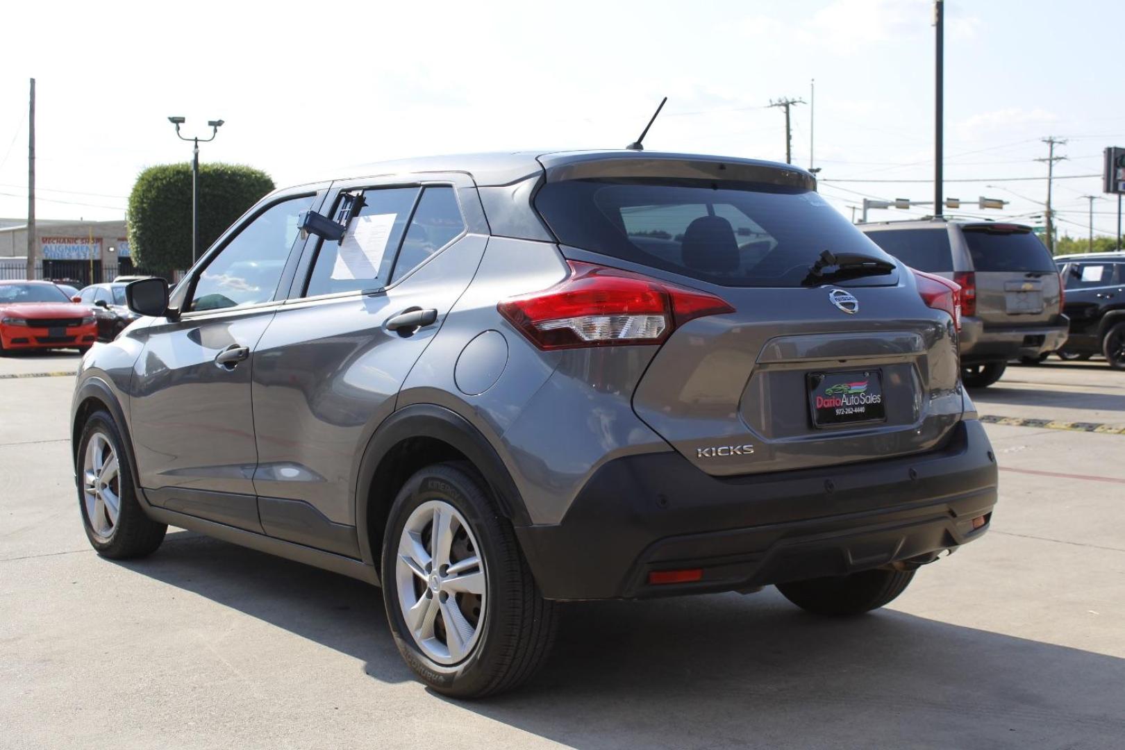 2020 Gray Nissan Kicks S Xtronic CVT (3N1CP5BV8LL) with an 1.6L I-4 DOHC engine, located at 2401 E Main St., Grand Prairie, TX, 75050, (972) 262-4440, 32.748981, -96.969643 - Photo#6