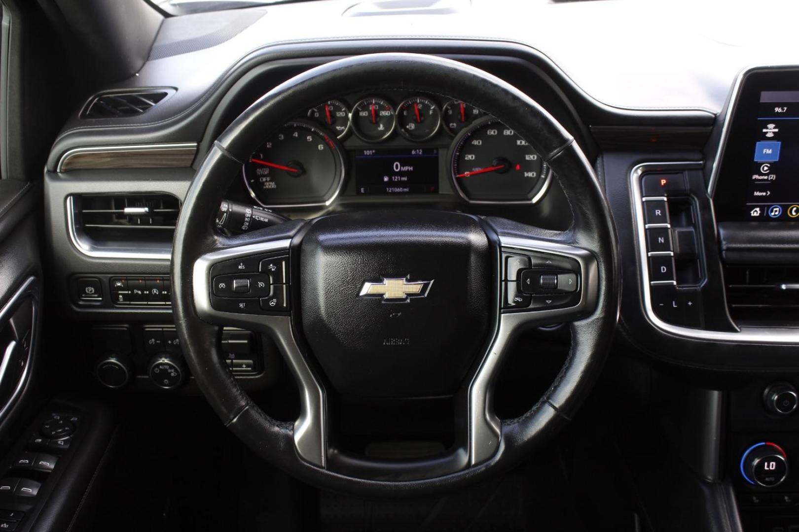 2021 Blue Chevrolet Tahoe 2WD LT (1GNSCNKD1MR) with an Duramax 3L I-6 diesel direct injection engine, located at 2401 E Main St., Grand Prairie, TX, 75050, (972) 262-4440, 32.748981, -96.969643 - Photo#22