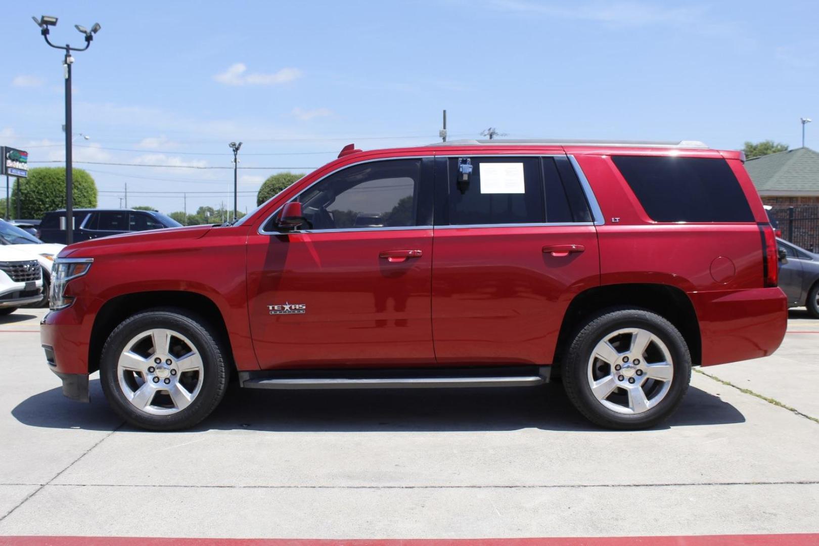 2015 Red Chevrolet Tahoe LT (1GNSCBKC9FR) with an EcoTec3 5.3L V-8 gasoline direct injection engine, located at 2401 E Main St., Grand Prairie, TX, 75050, (972) 262-4440, 32.748981, -96.969643 - Photo#2