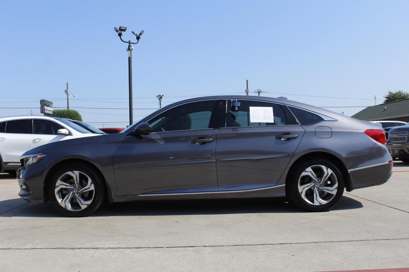 2019 Gray Honda Accord EX-L (1HGCV1F5XKA) with an 1.5L I-4 gasoline direct injection engine, located at 2401 E Main St., Grand Prairie, TX, 75050, (972) 262-4440, 32.748981, -96.969643 - Photo#5