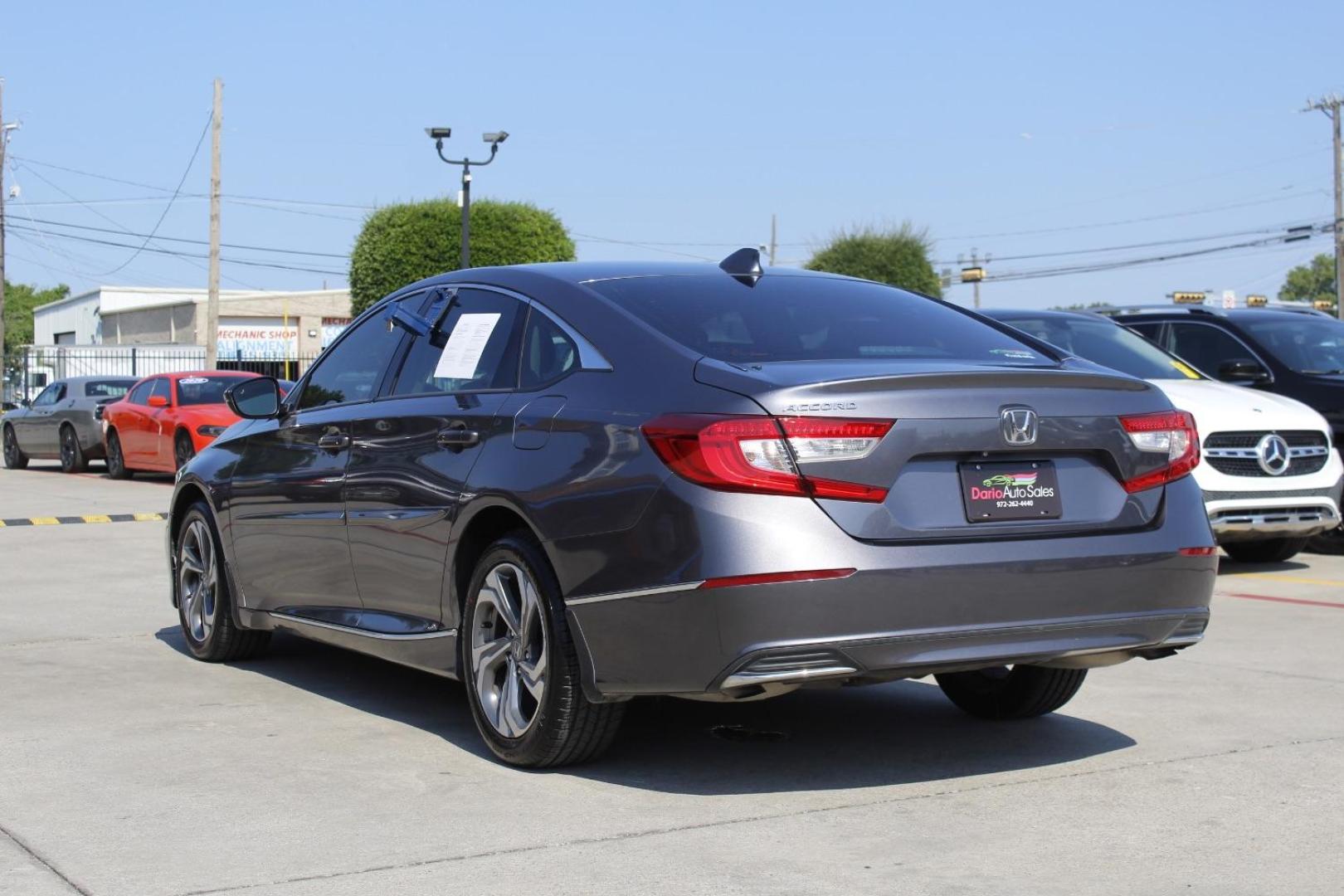 2019 Gray Honda Accord EX-L (1HGCV1F5XKA) with an 1.5L I-4 gasoline direct injection engine, located at 2401 E Main St., Grand Prairie, TX, 75050, (972) 262-4440, 32.748981, -96.969643 - Photo#6