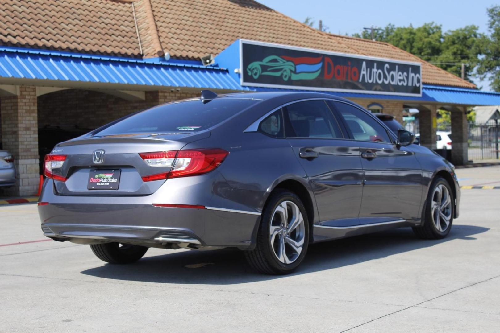 2019 Gray Honda Accord EX-L (1HGCV1F5XKA) with an 1.5L I-4 gasoline direct injection engine, located at 2401 E Main St., Grand Prairie, TX, 75050, (972) 262-4440, 32.748981, -96.969643 - Photo#8