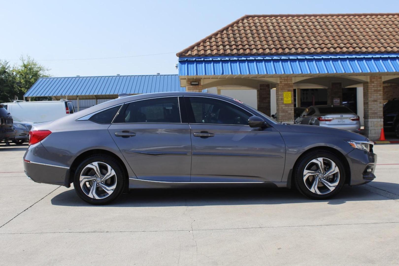 2019 Gray Honda Accord EX-L (1HGCV1F5XKA) with an 1.5L I-4 gasoline direct injection engine, located at 2401 E Main St., Grand Prairie, TX, 75050, (972) 262-4440, 32.748981, -96.969643 - Photo#11