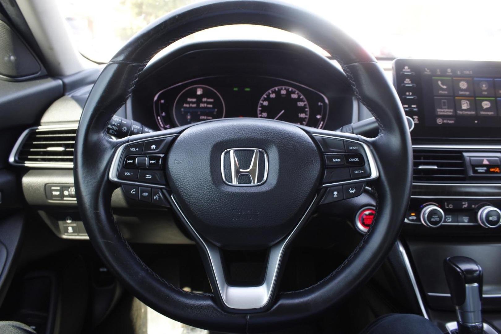 2019 Gray Honda Accord EX-L (1HGCV1F5XKA) with an 1.5L I-4 gasoline direct injection engine, located at 2401 E Main St., Grand Prairie, TX, 75050, (972) 262-4440, 32.748981, -96.969643 - Photo#12