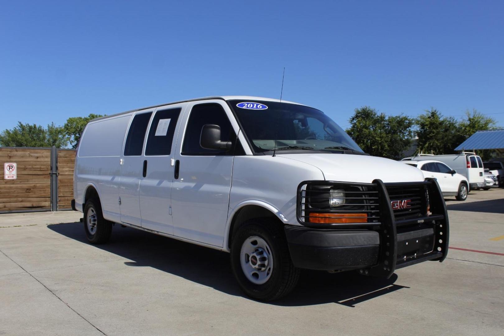 2016 White GMC Savana 2500 Work Van (1GTW7BFG2G1) , located at 2401 E Main St., Grand Prairie, TX, 75050, (972) 262-4440, 32.748981, -96.969643 - Photo#1