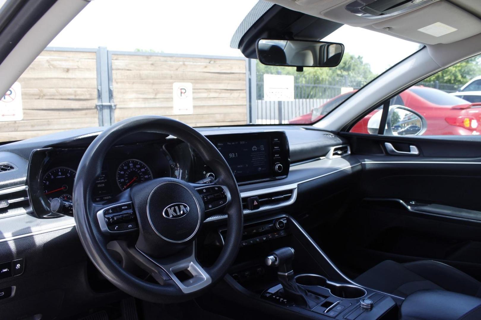 2021 White Kia K5 LXS (5XXG14J23MG) with an Gamma-II 1.6L I-4 gasoline direct injection engine, located at 2401 E Main St., Grand Prairie, TX, 75050, (972) 262-4440, 32.748981, -96.969643 - Photo#12