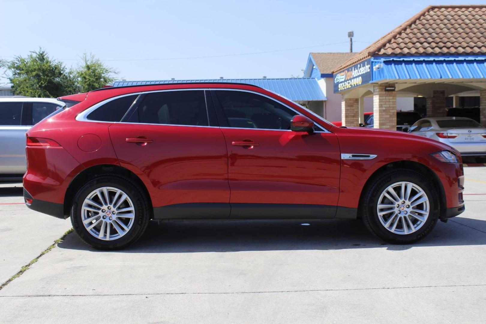 2018 Red Jaguar F-PACE 25t Prestige (SADCK2FX3JA) with an Ingenium 2L I-4 gasoline direct injection engine, located at 2401 E Main St., Grand Prairie, TX, 75050, (972) 262-4440, 32.748981, -96.969643 - Photo#9