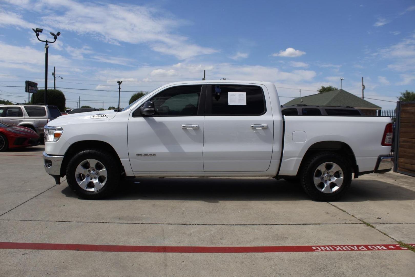 2019 White Ram 1500 Big Horn/Lone Star Crew Cab 4x4 5'7 Box (1C6SRFFT2KN) , located at 2401 E Main St., Grand Prairie, TX, 75050, (972) 262-4440, 32.748981, -96.969643 - Photo#3