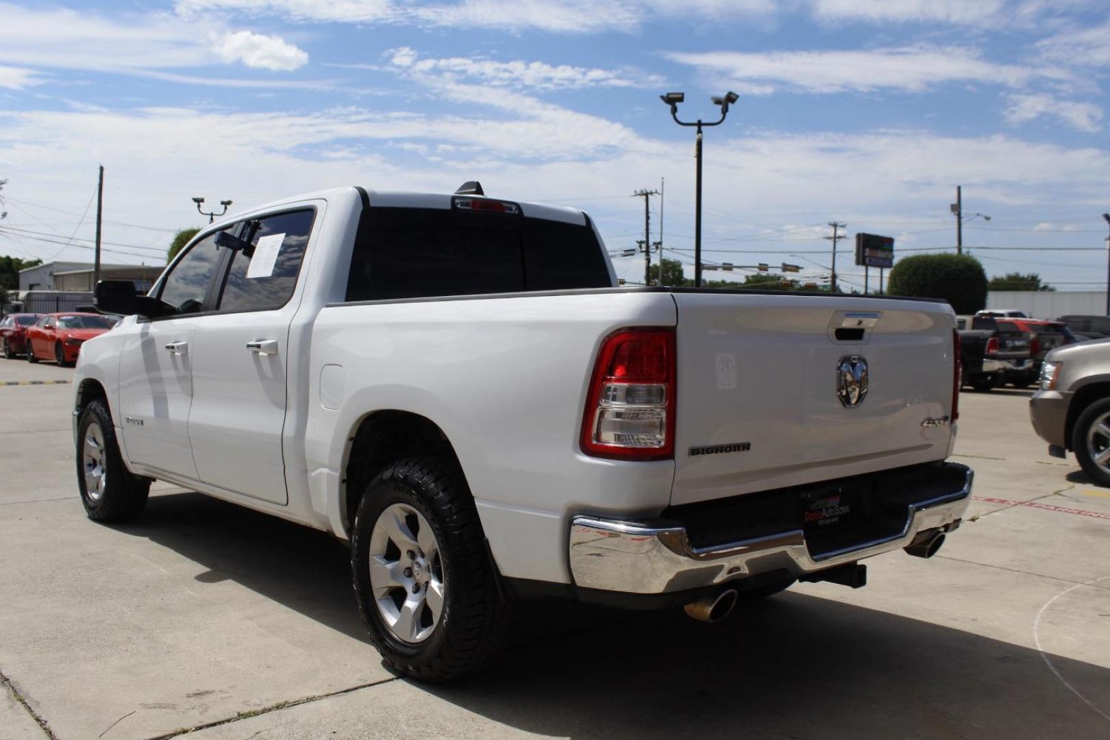 2019 White Ram 1500 Big Horn/Lone Star Crew Cab 4x4 5'7 Box (1C6SRFFT2KN) , located at 2401 E Main St., Grand Prairie, TX, 75050, (972) 262-4440, 32.748981, -96.969643 - Photo#4