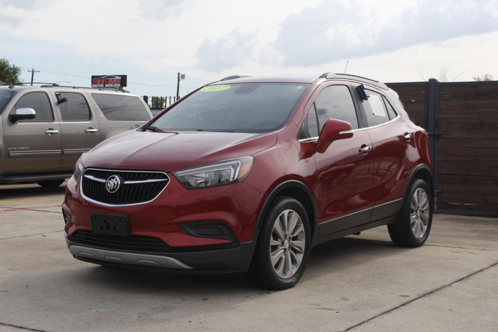 2017 Red Buick Encore Preferred (KL4CJASB0HB) with an Ecotec 1.4L I-4 DOHC engine, located at 2401 E Main St., Grand Prairie, TX, 75050, (972) 262-4440, 32.748981, -96.969643 - Photo#2