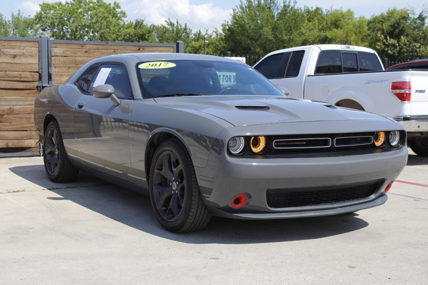 2017 Gray Dodge Challenger SXT (2C3CDZAGXHH) with an Pentastar 3.6L V-6 DOHC engine, located at 2401 E Main St., Grand Prairie, TX, 75050, (972) 262-4440, 32.748981, -96.969643 - Photo#1