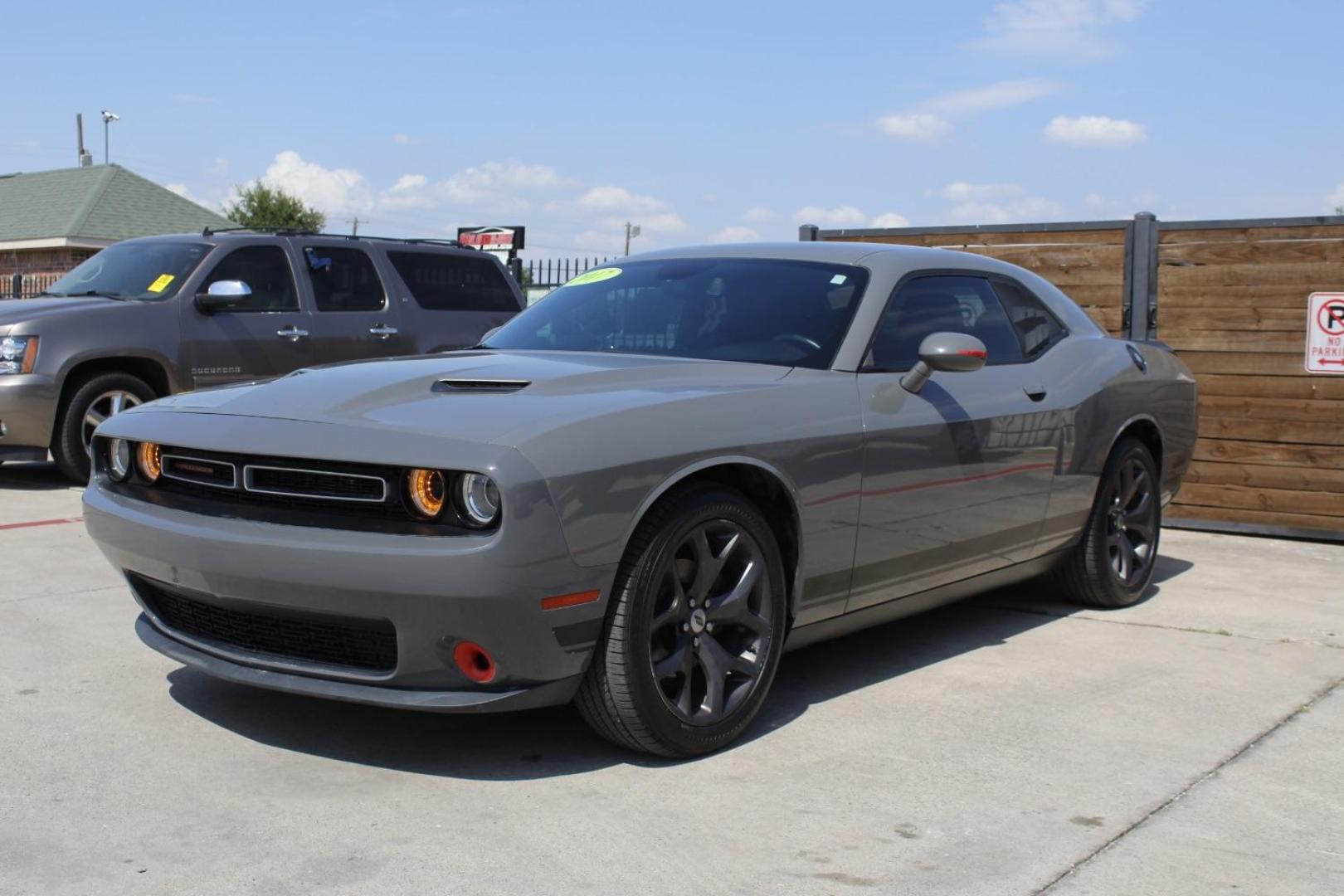 2017 Gray Dodge Challenger SXT (2C3CDZAGXHH) with an Pentastar 3.6L V-6 DOHC engine, located at 2401 E Main St., Grand Prairie, TX, 75050, (972) 262-4440, 32.748981, -96.969643 - Photo#2