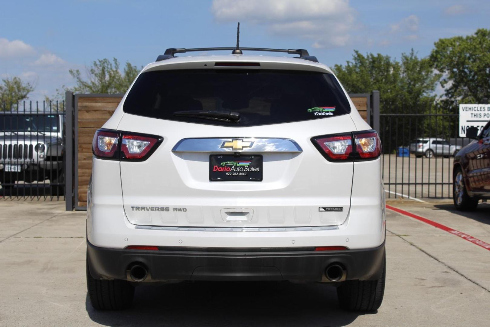 2017 White Chevrolet Traverse Premier (1GNKVJKD3HJ) with an 3.6L V-6 gasoline direct injection engine, located at 2401 E Main St., Grand Prairie, TX, 75050, (972) 262-4440, 32.748981, -96.969643 - Photo#7