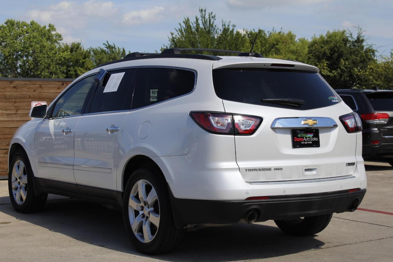 2017 White Chevrolet Traverse Premier (1GNKVJKD3HJ) with an 3.6L V-6 gasoline direct injection engine, located at 2401 E Main St., Grand Prairie, TX, 75050, (972) 262-4440, 32.748981, -96.969643 - Photo#8