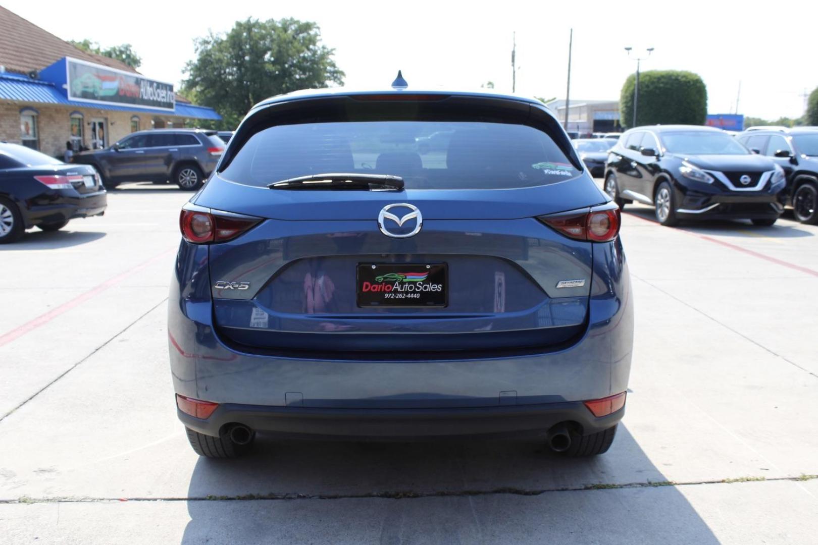 2018 Blue Mazda CX-5 Sport (JM3KFABM6J1) with an SKYACTIV-G 2.5L I-4 gasoline direct injection engine, located at 2401 E Main St., Grand Prairie, TX, 75050, (972) 262-4440, 32.748981, -96.969643 - Photo#6