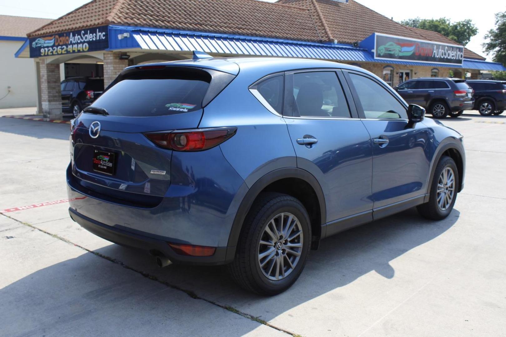 2018 Blue Mazda CX-5 Sport (JM3KFABM6J1) with an SKYACTIV-G 2.5L I-4 gasoline direct injection engine, located at 2401 E Main St., Grand Prairie, TX, 75050, (972) 262-4440, 32.748981, -96.969643 - Photo#9