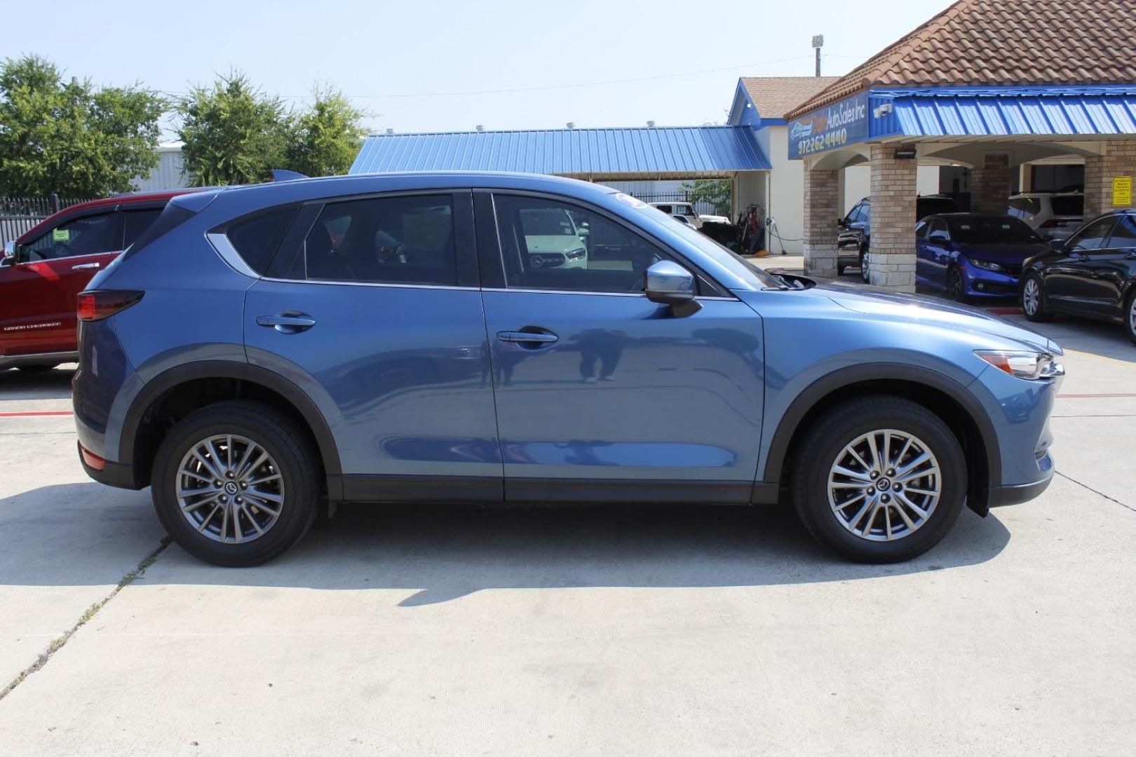 2018 Blue Mazda CX-5 Sport (JM3KFABM6J1) with an SKYACTIV-G 2.5L I-4 gasoline direct injection engine, located at 2401 E Main St., Grand Prairie, TX, 75050, (972) 262-4440, 32.748981, -96.969643 - Photo#11