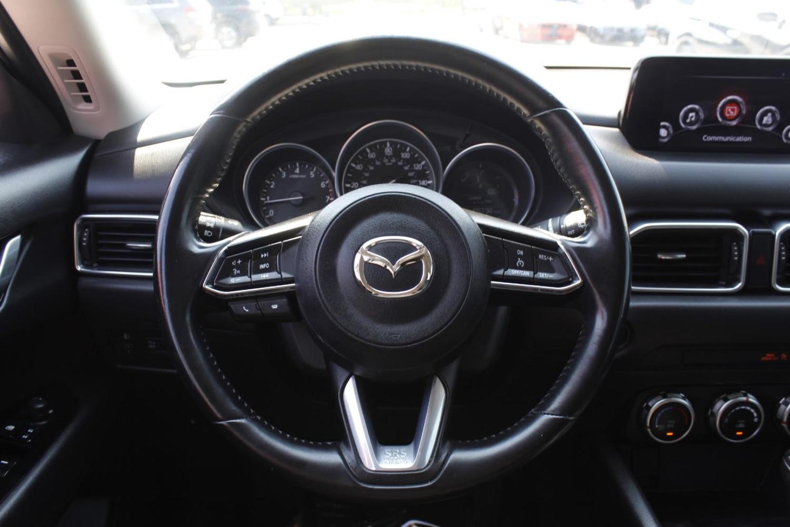 2018 Blue Mazda CX-5 Sport (JM3KFABM6J1) with an SKYACTIV-G 2.5L I-4 gasoline direct injection engine, located at 2401 E Main St., Grand Prairie, TX, 75050, (972) 262-4440, 32.748981, -96.969643 - Photo#12