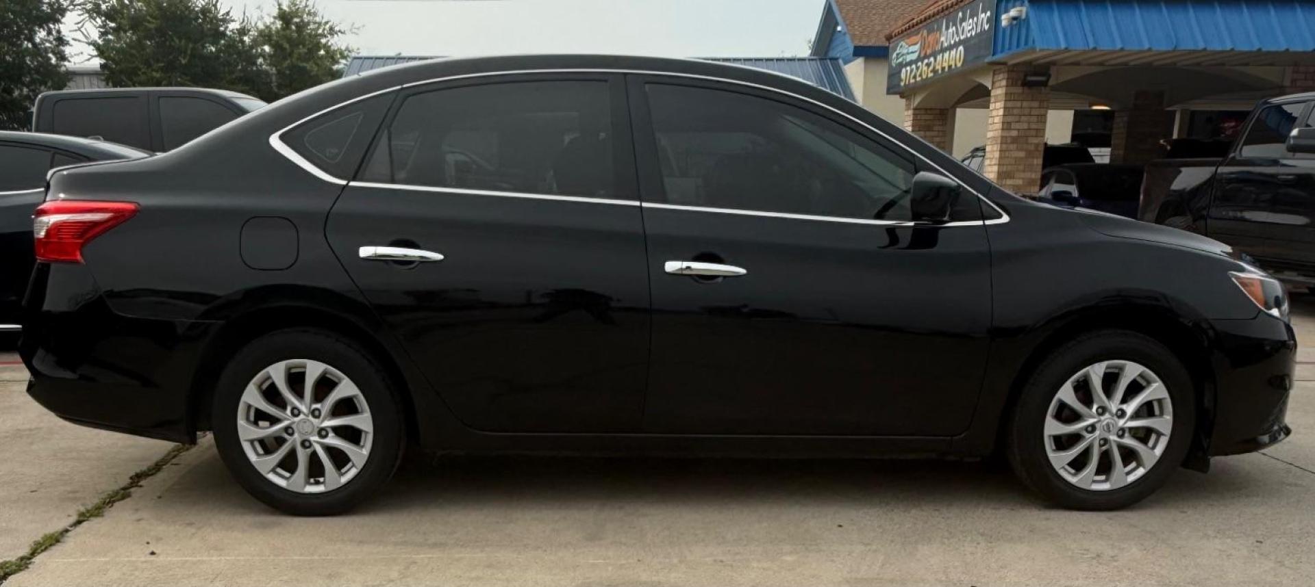 2019 Black Nissan Sentra SV (3N1AB7AP8KY) with an 1.8L I-4 DOHC engine, located at 2401 E Main St., Grand Prairie, TX, 75050, (972) 262-4440, 32.748981, -96.969643 - Photo#2